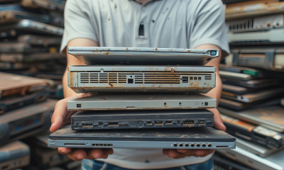 Server room with network cables